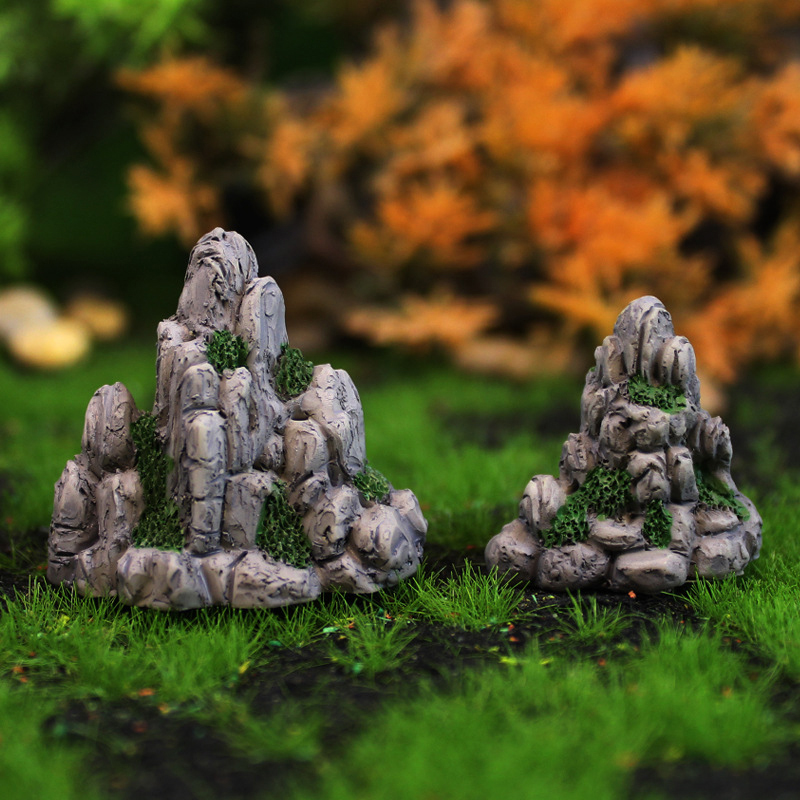 Aquarium Decoration Rock - 1pc Mountain Miniature Fake Stone Artificial