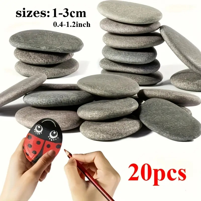 20Pcs Natural River Rocks Smoo - Aquarium Decoration Rock review and price