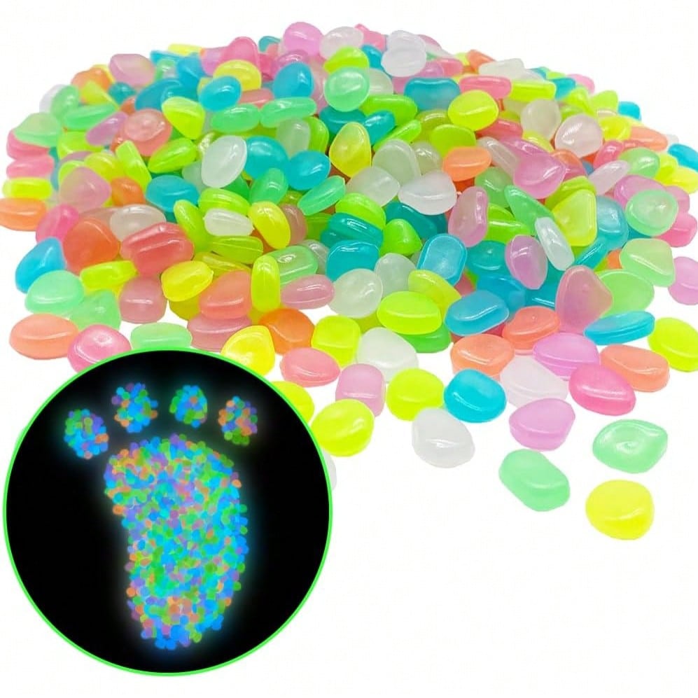500 PCS Multi-Color Glow Pebbl - Aquarium Decoration Rock review and price